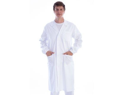 CAMICE BIANCO CON AUTOMATICI taglia S - cotone/poliestere - unisex