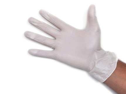 GUANTI IN VINILE grandi senza polvere elasticizzati