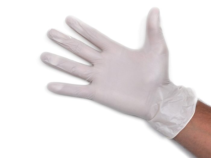 GUANTI IN VINILE grandi senza polvere elasticizzati