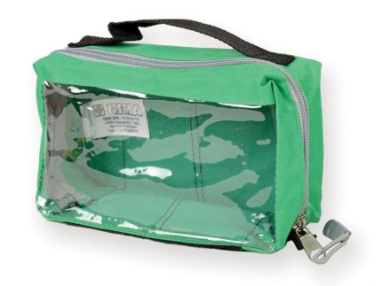 BORSETTA E1 verde - rettangolare con finestra