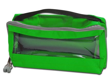 BORSETTA E3 verde - imbottita con manico