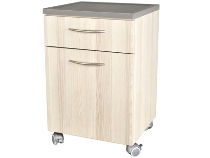 COMODINO con cassetto beige striato
