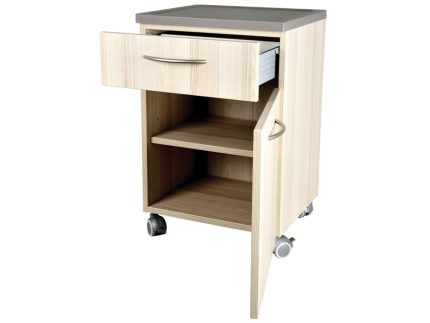 COMODINO con cassetto - beige striato