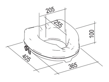 RIALZO WC - con sistema di fissaggio - 10 cm
