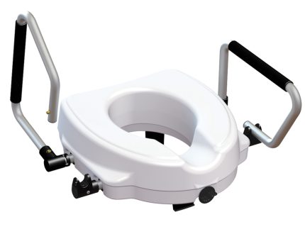 RIALZO WC con braccioli reclinabili - 12,5 cm