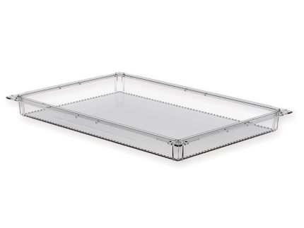 CASSETTO ISO PLASTICA TRASPARENTE 600x400x50 mm - chiuso