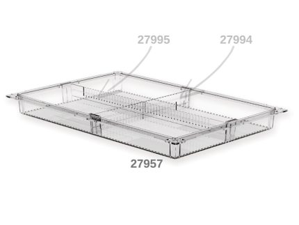 CASSETTO ISO PLASTICA TRASPARENTE 600x400x50 mm - chiuso