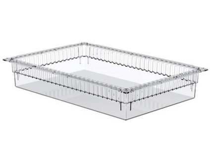 CASSETTO ISO PLASTICA TRASPARENTE 600x400x100 mm - aperto