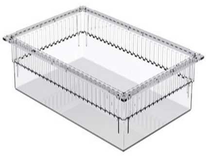 CASSETTO ISO PLASTICA aperto TRASPARENTE 600x400x200 mm