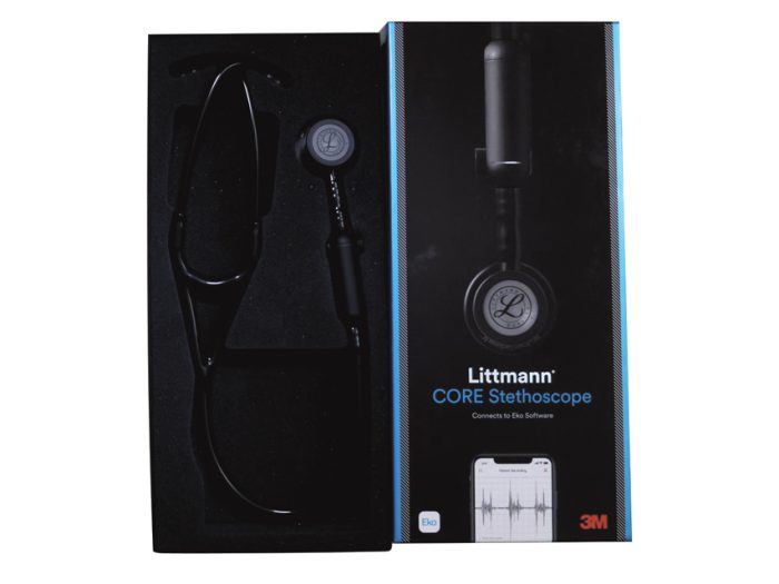 3M LITTMANN STETOSCOPIO CORE DIGITAL - 8572 - nero - finiture arcobaleno brillanti
