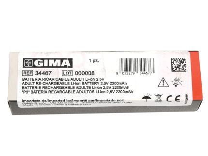 BATTERIA RICARICABILE ADULTI Li-ion 2,5V