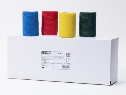 BENDA ELASTICA COESIVA TNT 4,5 m x 7,5 cm - mix 5 colori