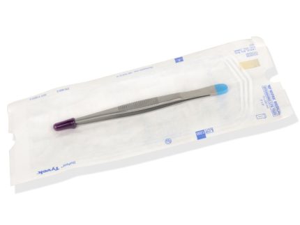 PINZA MEDICAZIONE ANATOMICA STERILE - retta - 13 cm