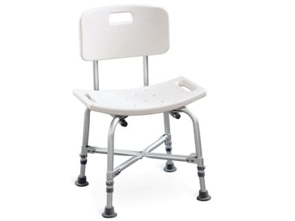 SEDIA DA BAGNO RINFORZATA con schienale - portata 150 kg