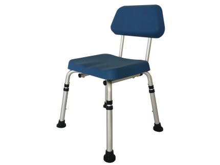 SEDIA DA DOCCIA con schienale e sedile in PU - portata 136 kg