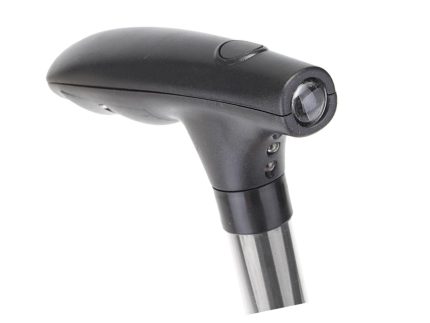 BASTONE CON VENTOSE e LUCE LED - argento