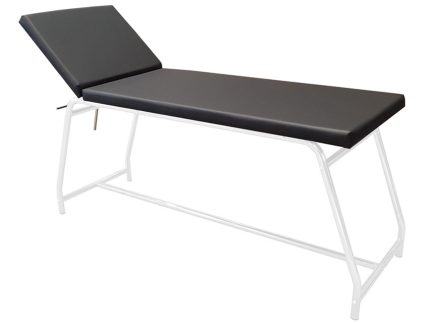 LETTINO DA VISITA materasso nero - portata 120 kg, verniciato bianco