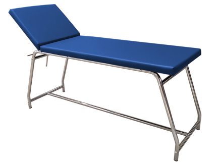 LETTINO DA VISITA materasso blu - portata 120 kg, cromato