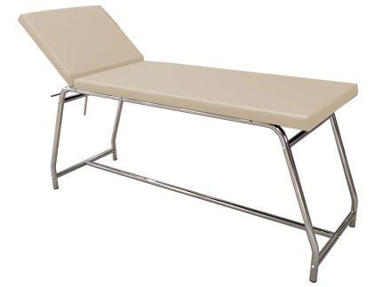 LETTINO DA VISITA materasso beige - portata 120 kg, cromato