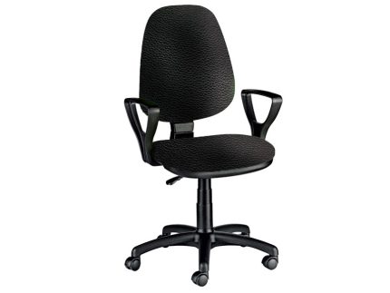 SEDIA CUNEO CON BRACCIOLI nero - similpelle