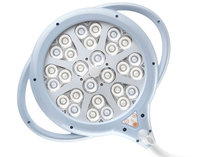 LAMPADA SCIALITICA PENTALED 28 su carrello con batteria