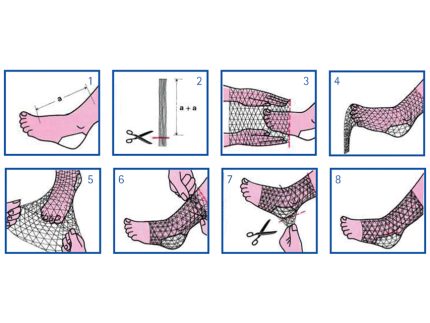 RETE TUBOLARE ELASTICA - calibro C/D per braccio, spalla e piede - latex free